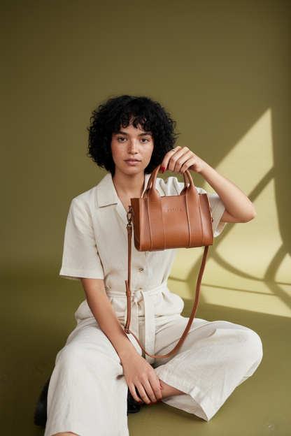 Berkley leather mini crossbody shopper