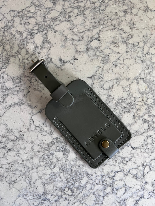 Miles leather luggage tag - CLEARANCE
