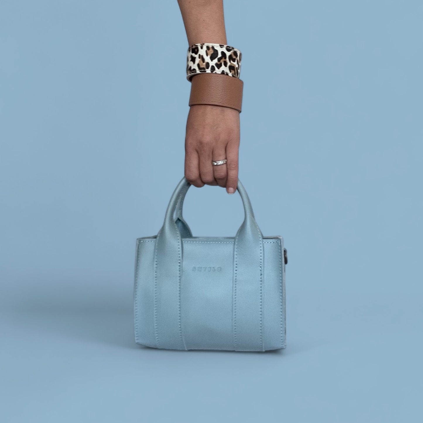 Beau Leather Two-Tone Bangle