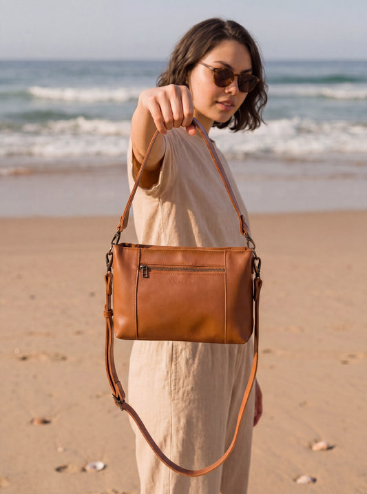 Margo Leather Crossbody + Shoulder Strap