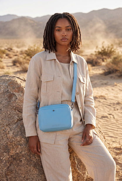 Nixie Leather Camera Crossbody - MINOR FLAW