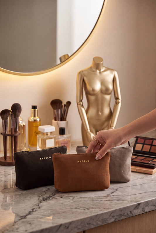 Norris leather zip pouch