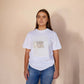 White Sequin Landscape T-Shirt