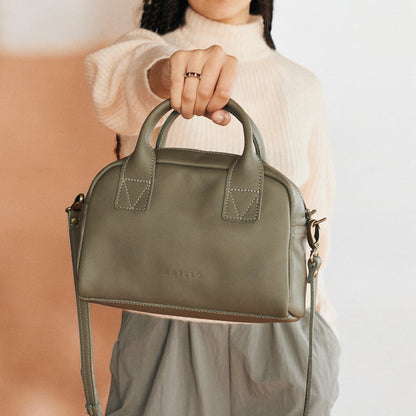 Khaleesi Leather Mini Bowler Crossbody