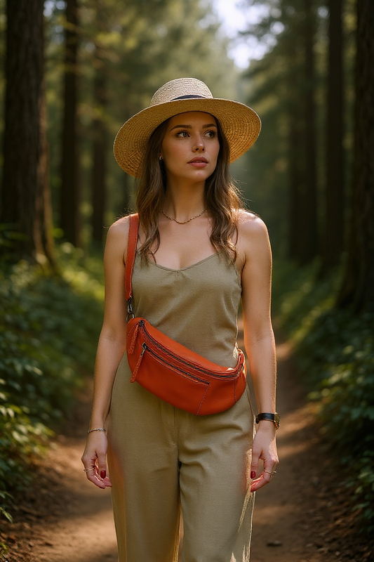 River adjustable leather moon-bag - MINOR FLAW
