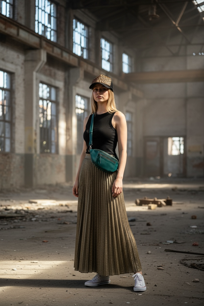 River adjustable leather moon-bag