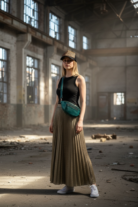 River adjustable leather moon-bag