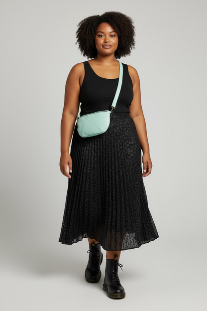 Ruby Classic leather adjustable moon-bag crossbody