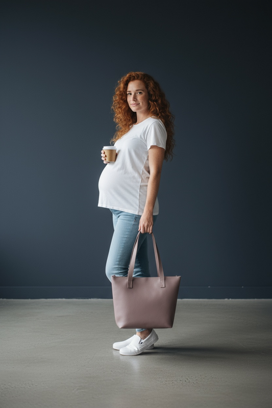 Emmy unlined Leather Tote with Zip - CLEARANCE