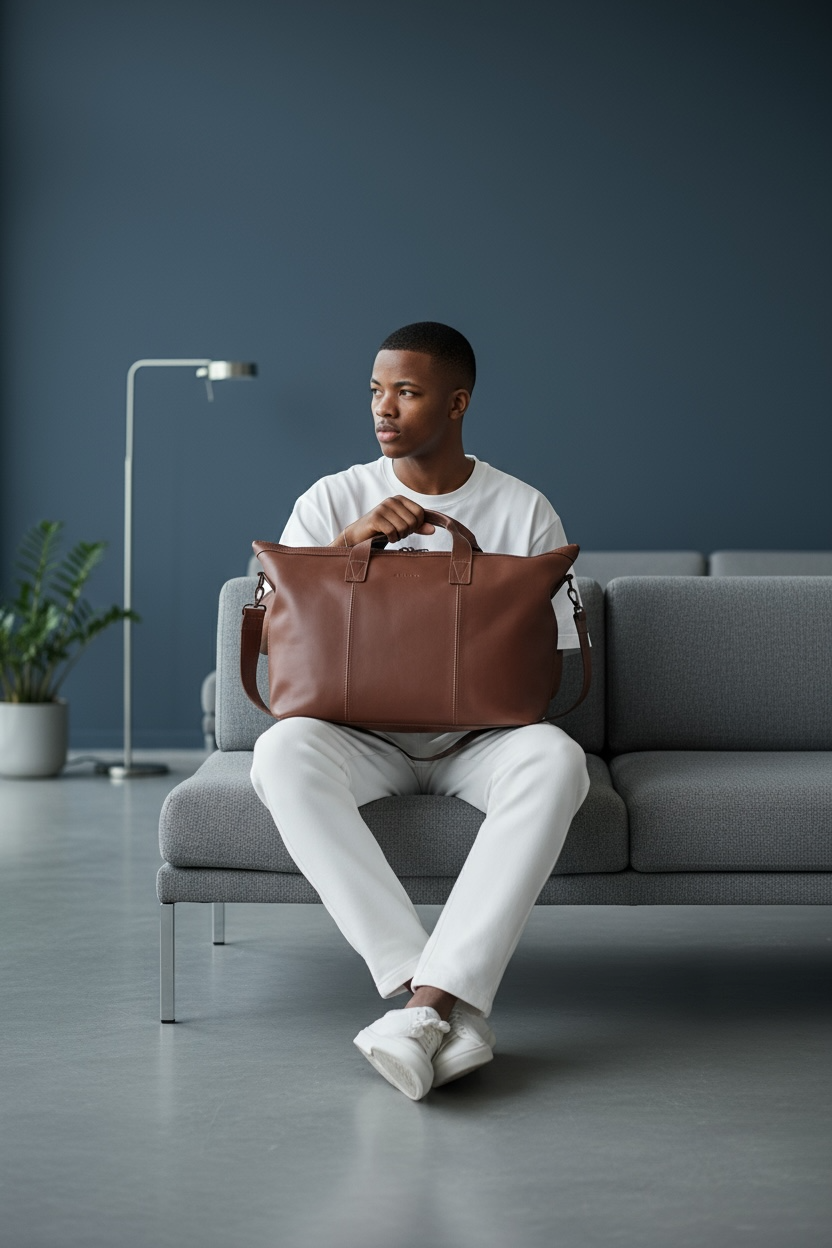 Murray leather overnight bag - MADE TO ORDER