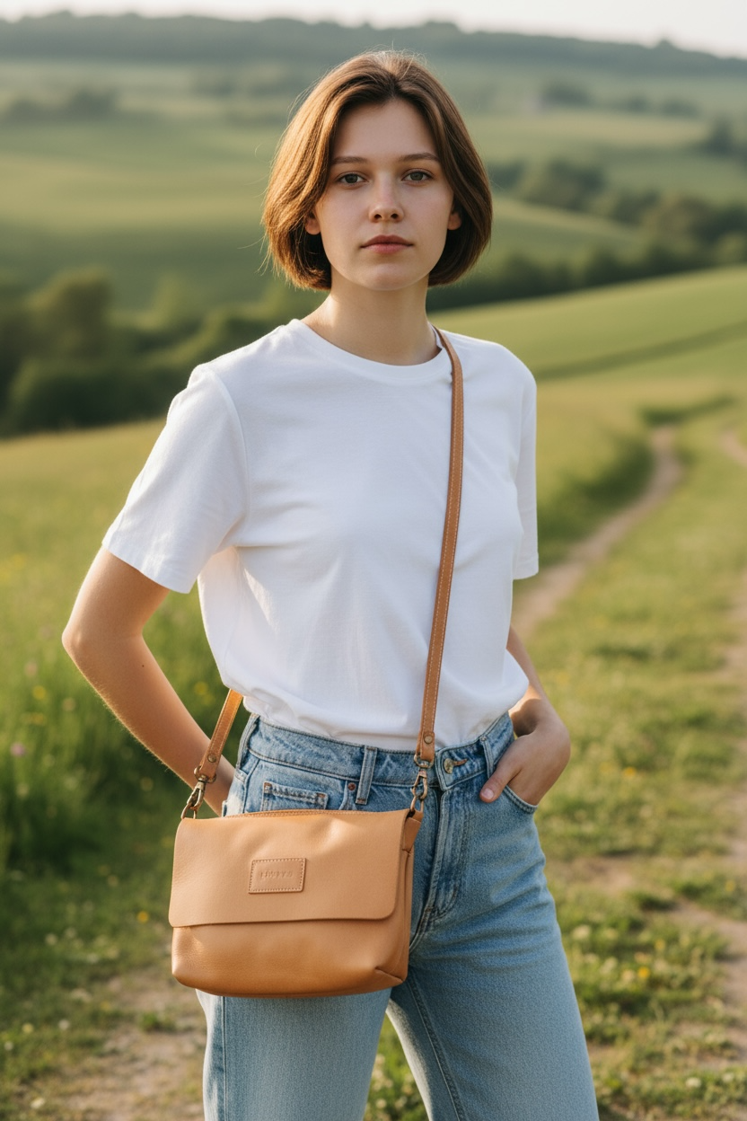 Jeanie leather crossbody - CLEARANCE