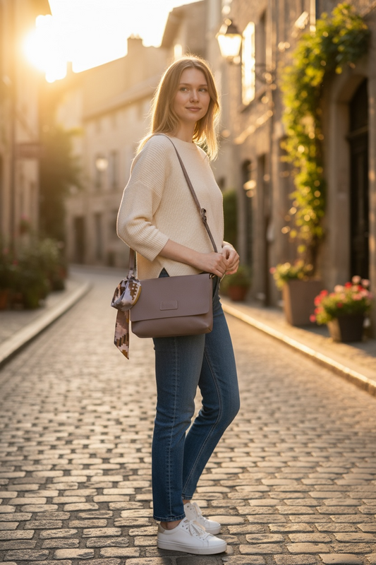 Jeanie XL leather crossbody - CLEARANCE