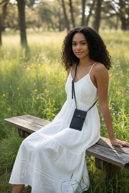 Benji Minimalist Leather Phone Bag - CLEARANCE