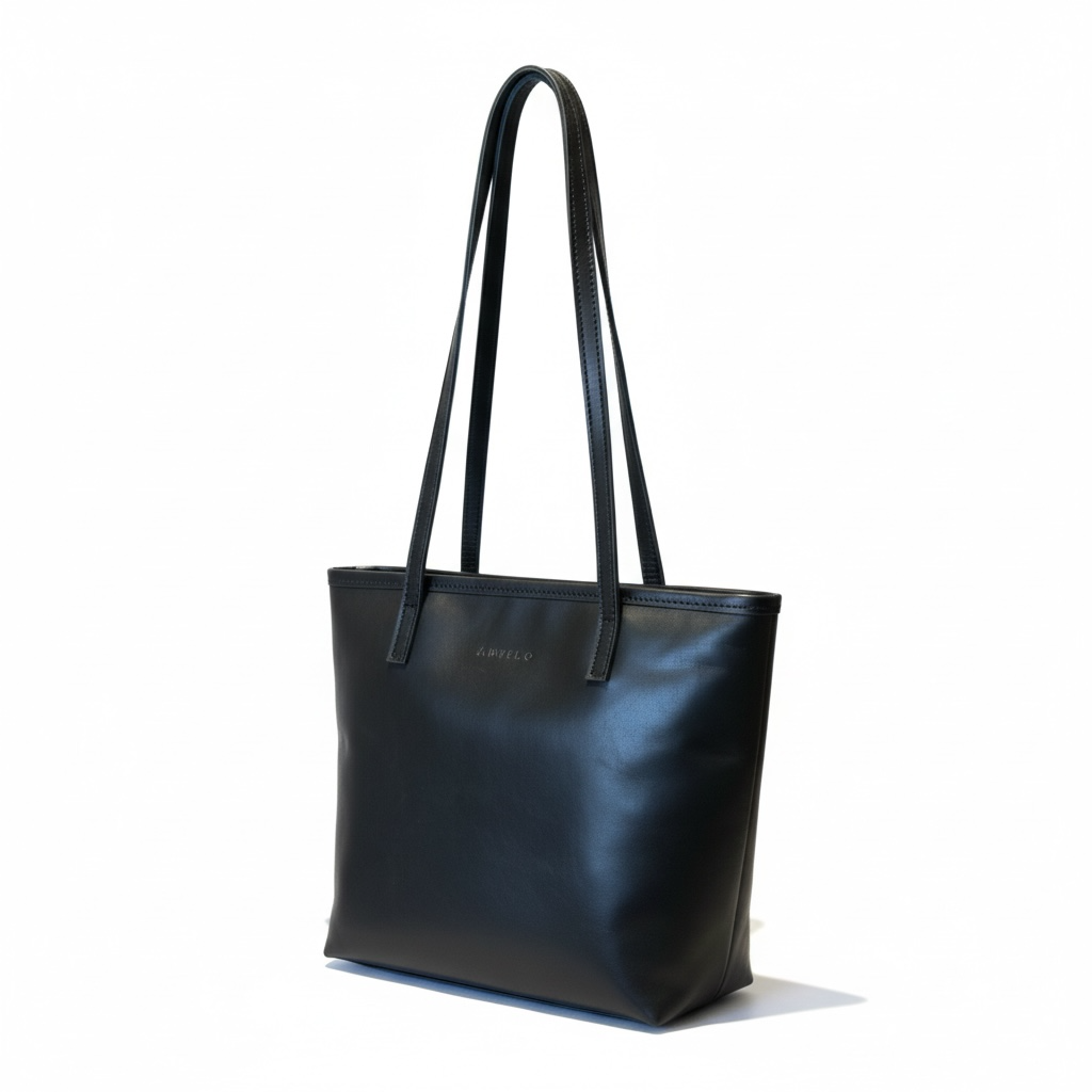 Mezzo Lined Leather Tote with Zip