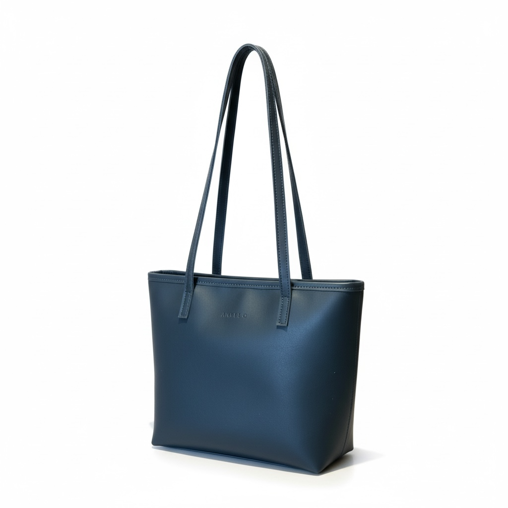 Mezzo Lined Leather Tote with Zip