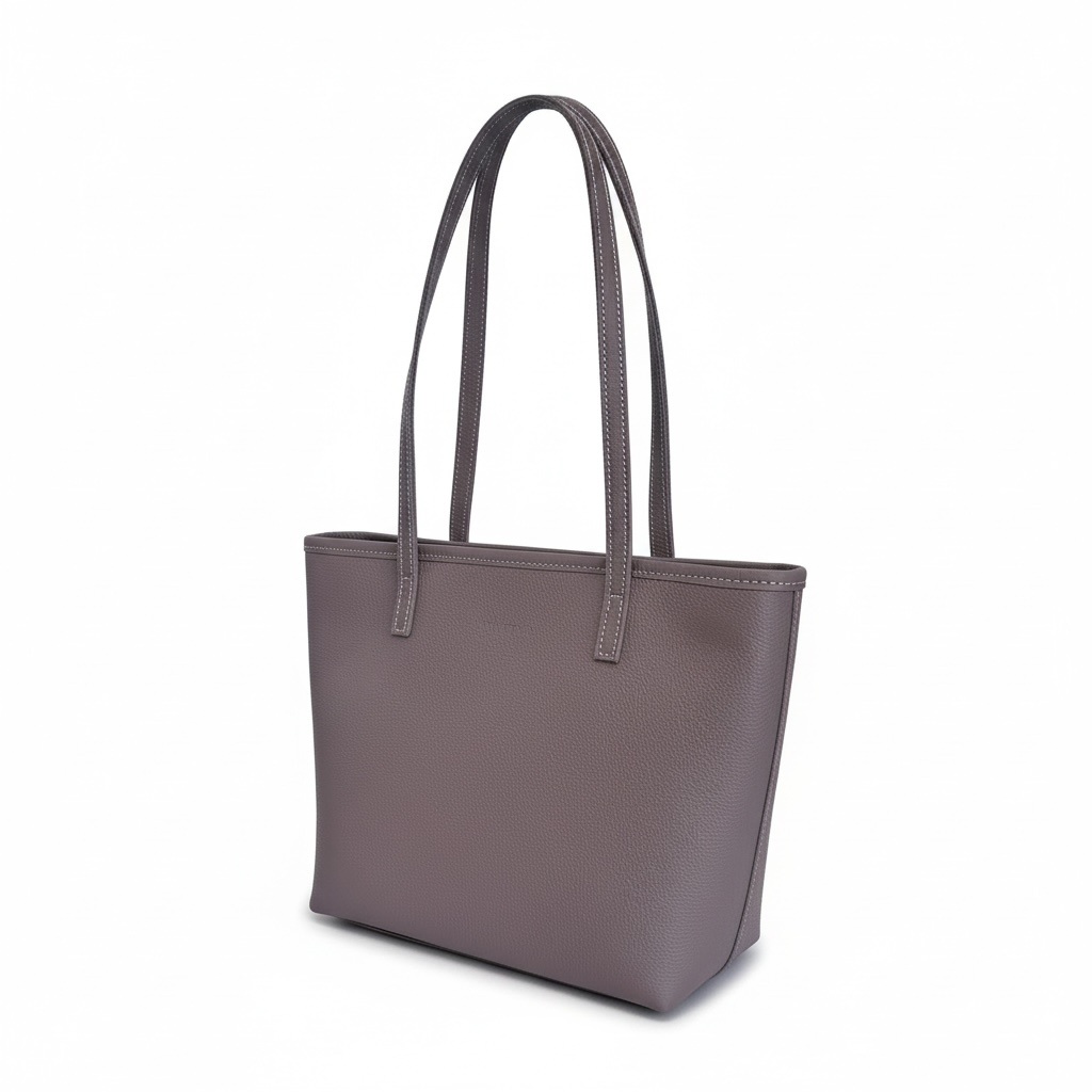 Mezzo Lined Leather Tote with Zip