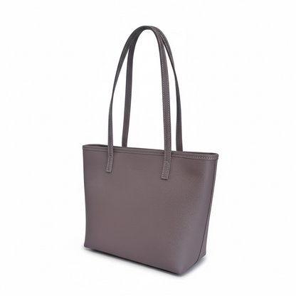 Mezzo Lined Leather Tote with Zip