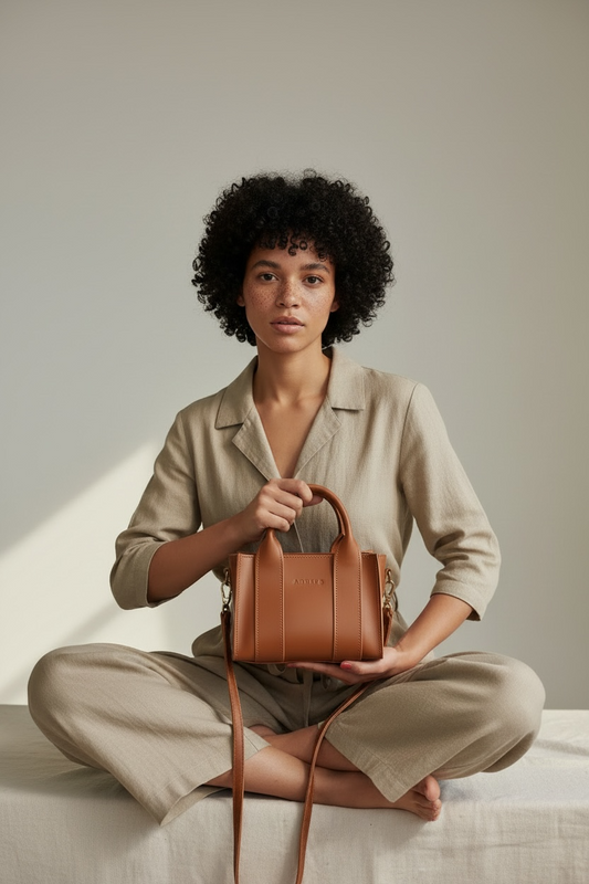 Berkley leather mini crossbody shopper