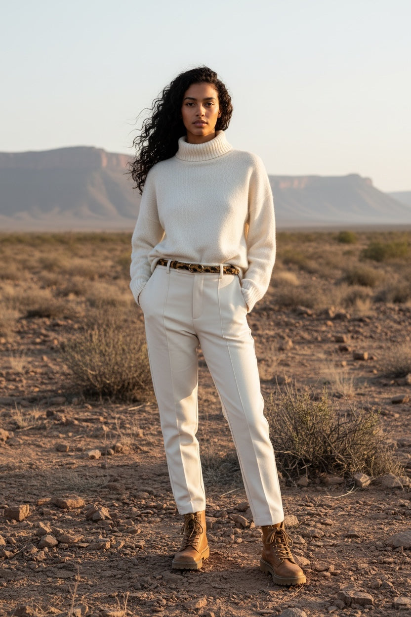 Oval Skinny Sis Leather Boyfriend Jeans Belt