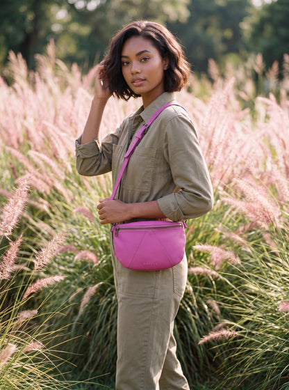 Ruby Classic leather adjustable moon-bag crossbody - END OF SEASON