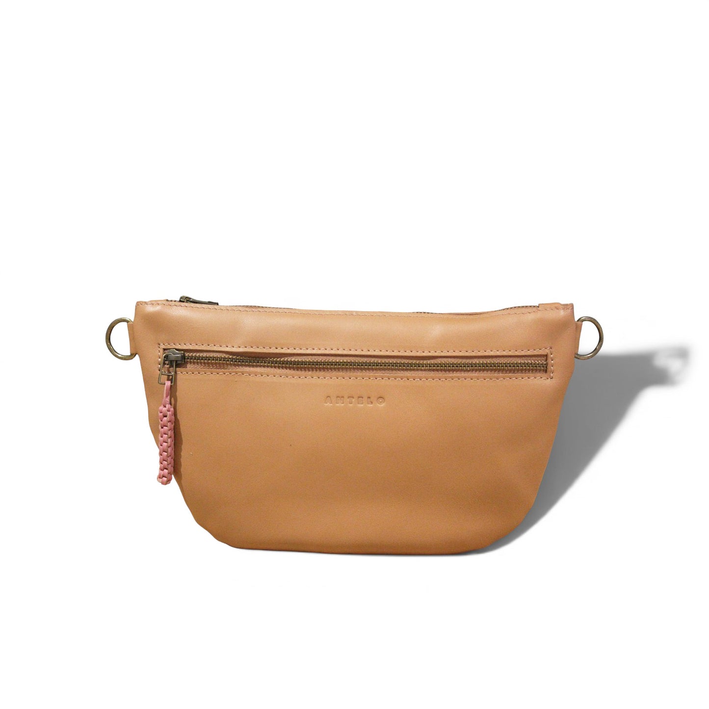 Ayla adjustable half-moon leather crossbody