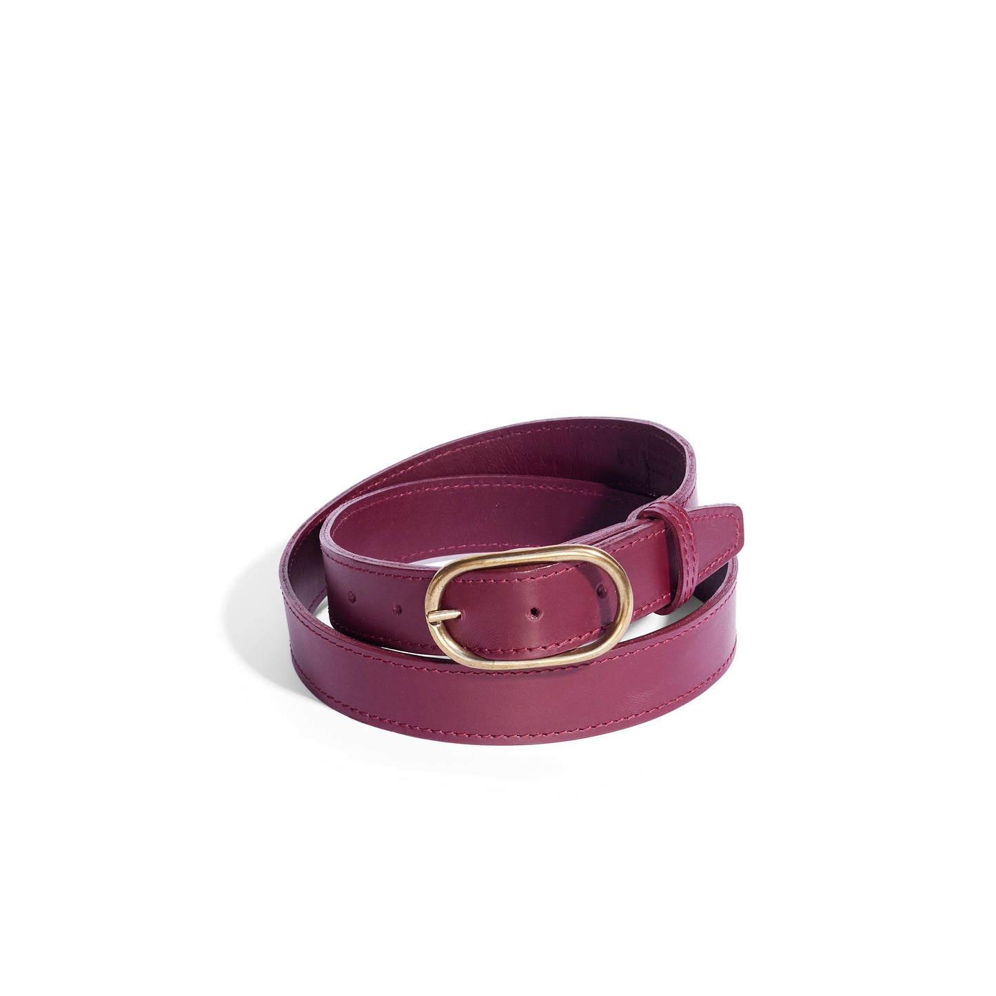 Oval Big Sis Leather Boyfriend Jeans Belt - MINOR FLAW