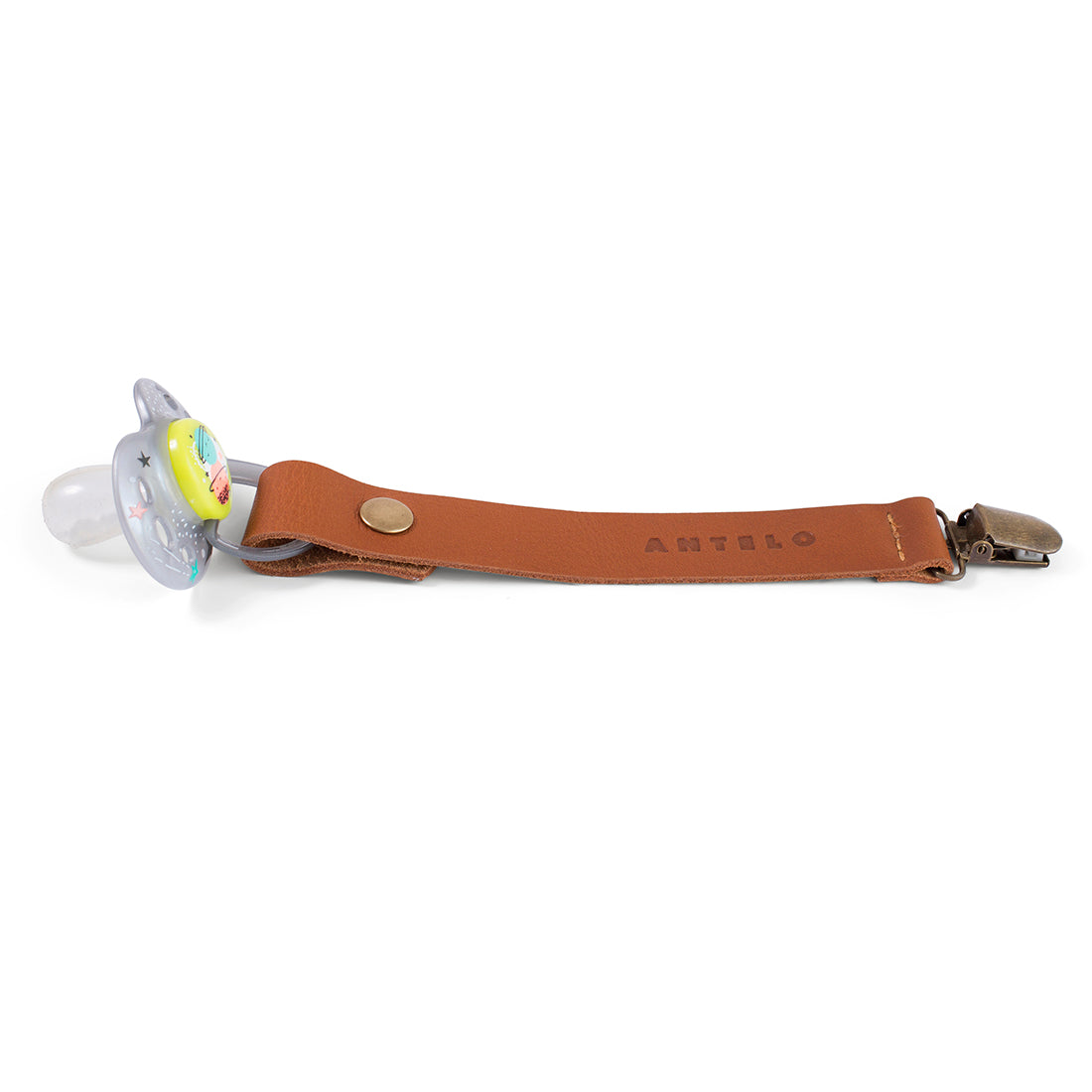 Antelo Baby Accessories Maddie leather pacifier clip - End of Range