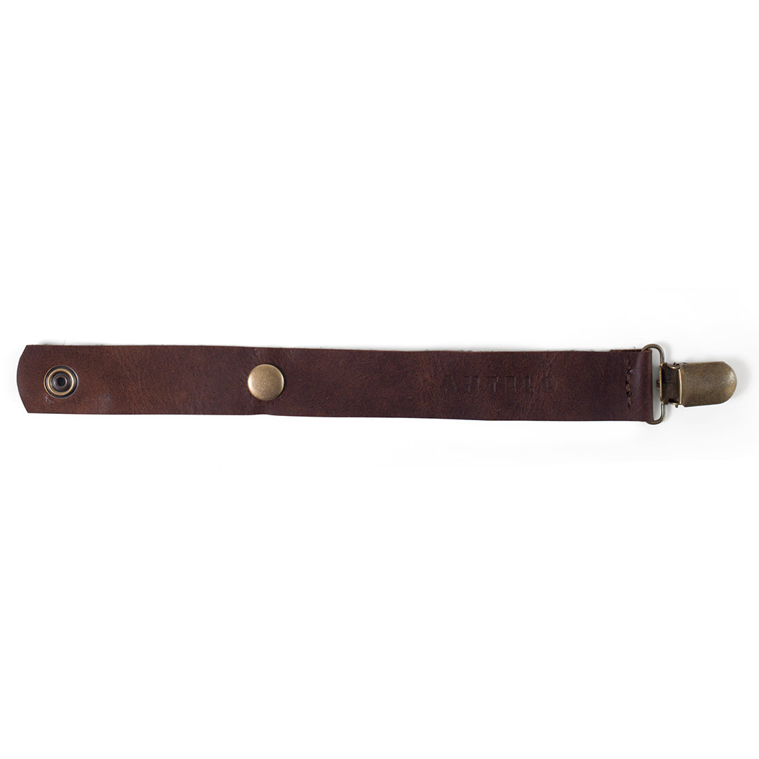 Maddie leather pacifier clip - End of Range