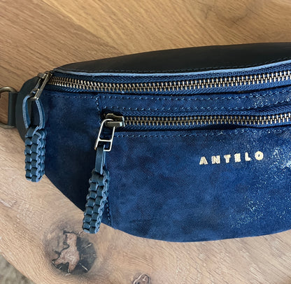 River adjustable leather moon-bag