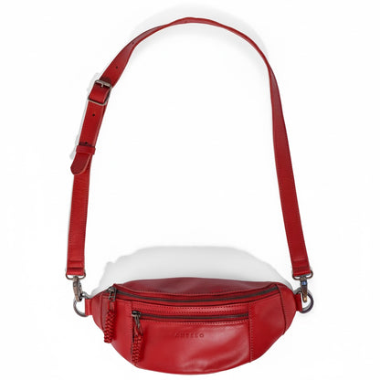 River adjustable leather moon-bag
