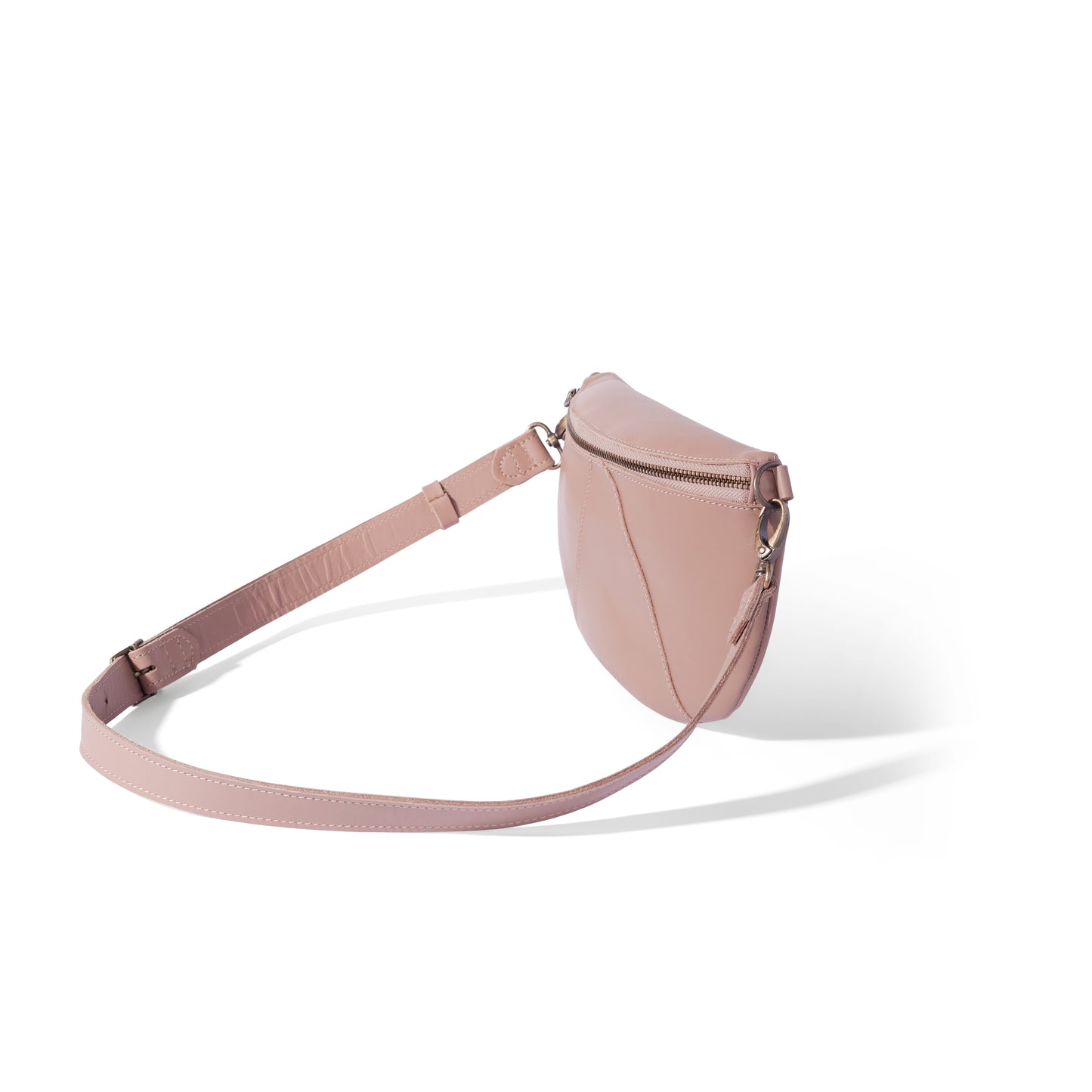 Ruby Classic leather adjustable moon-bag crossbody