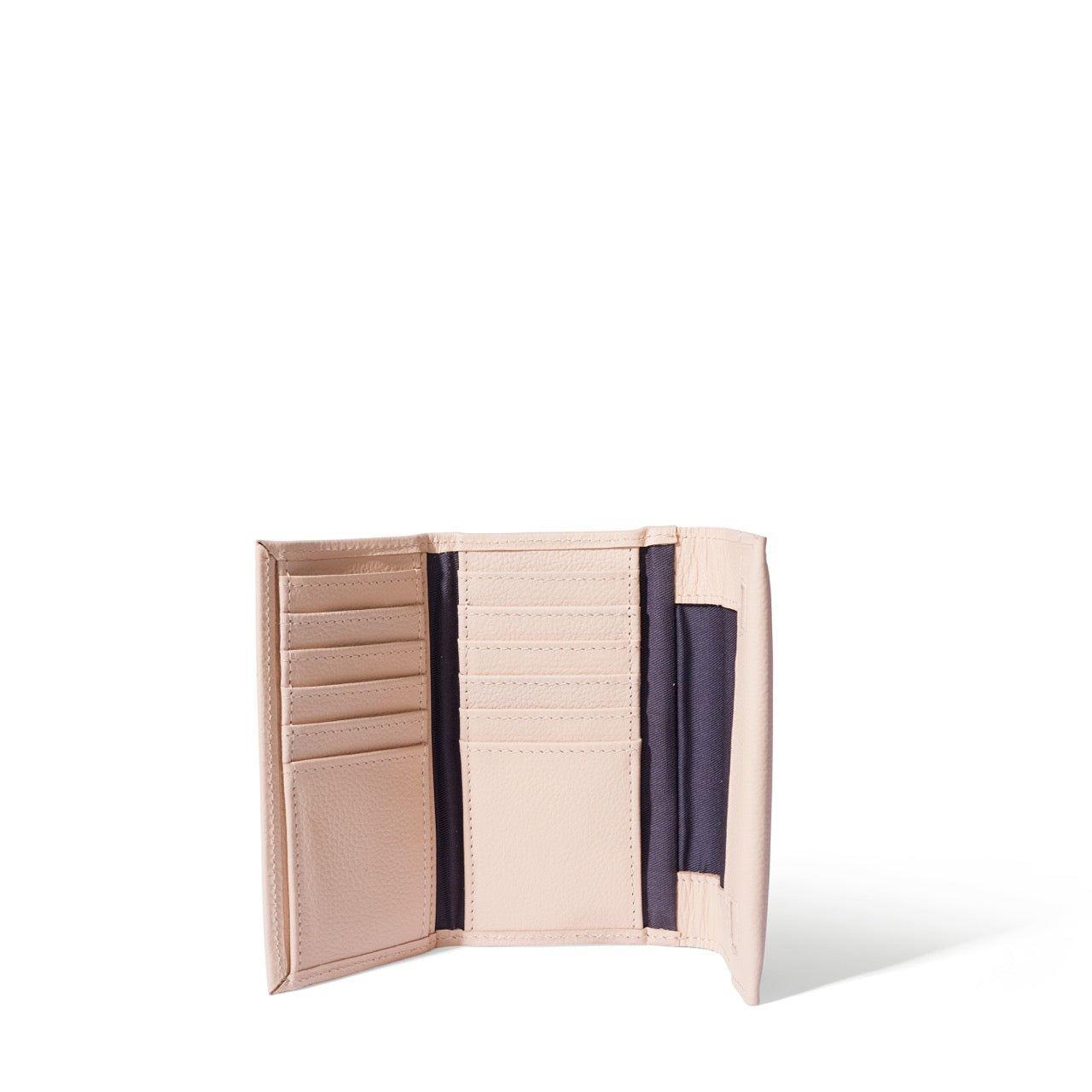 Evie Three-Quarter Leather Trifold Wallet