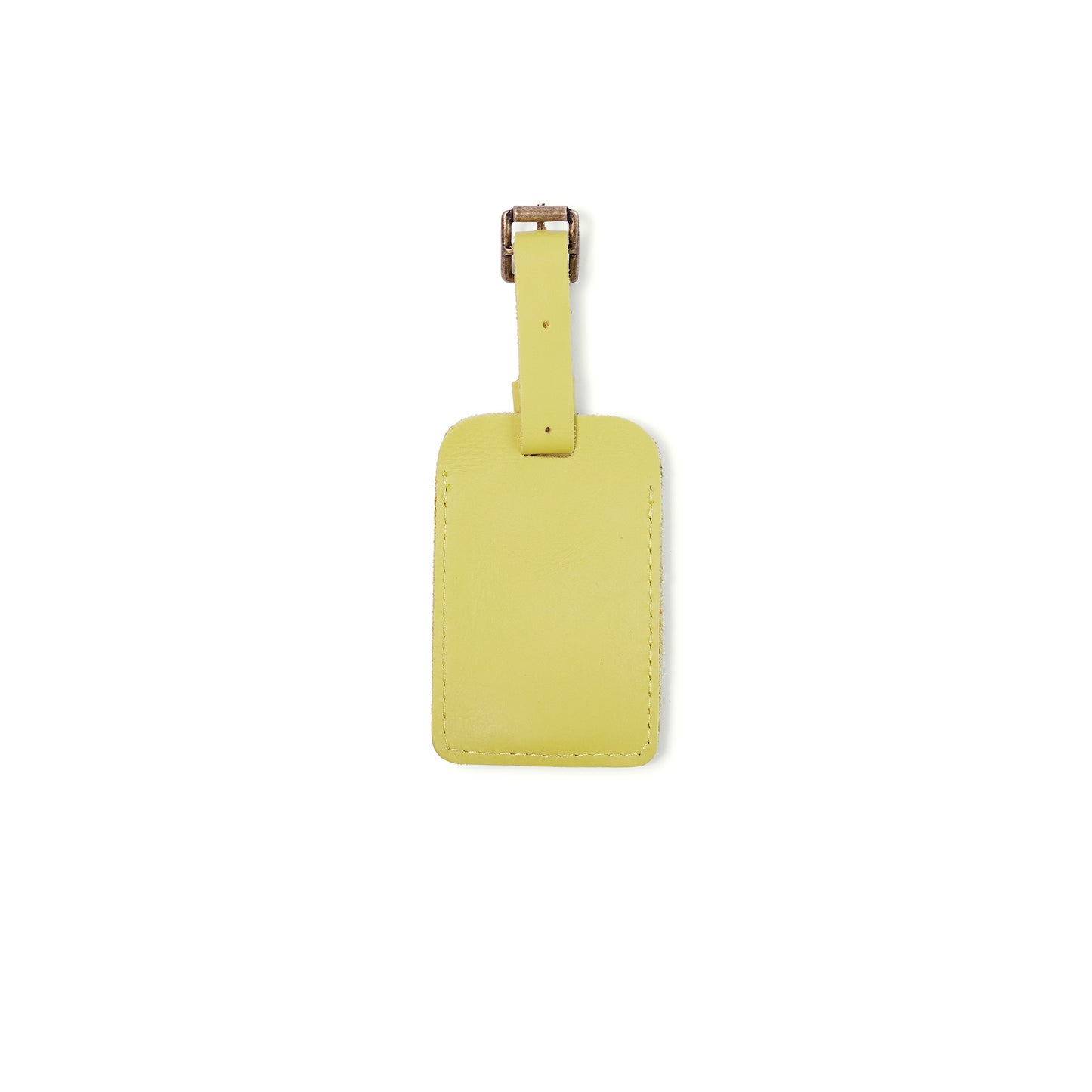 Miles leather luggage tag