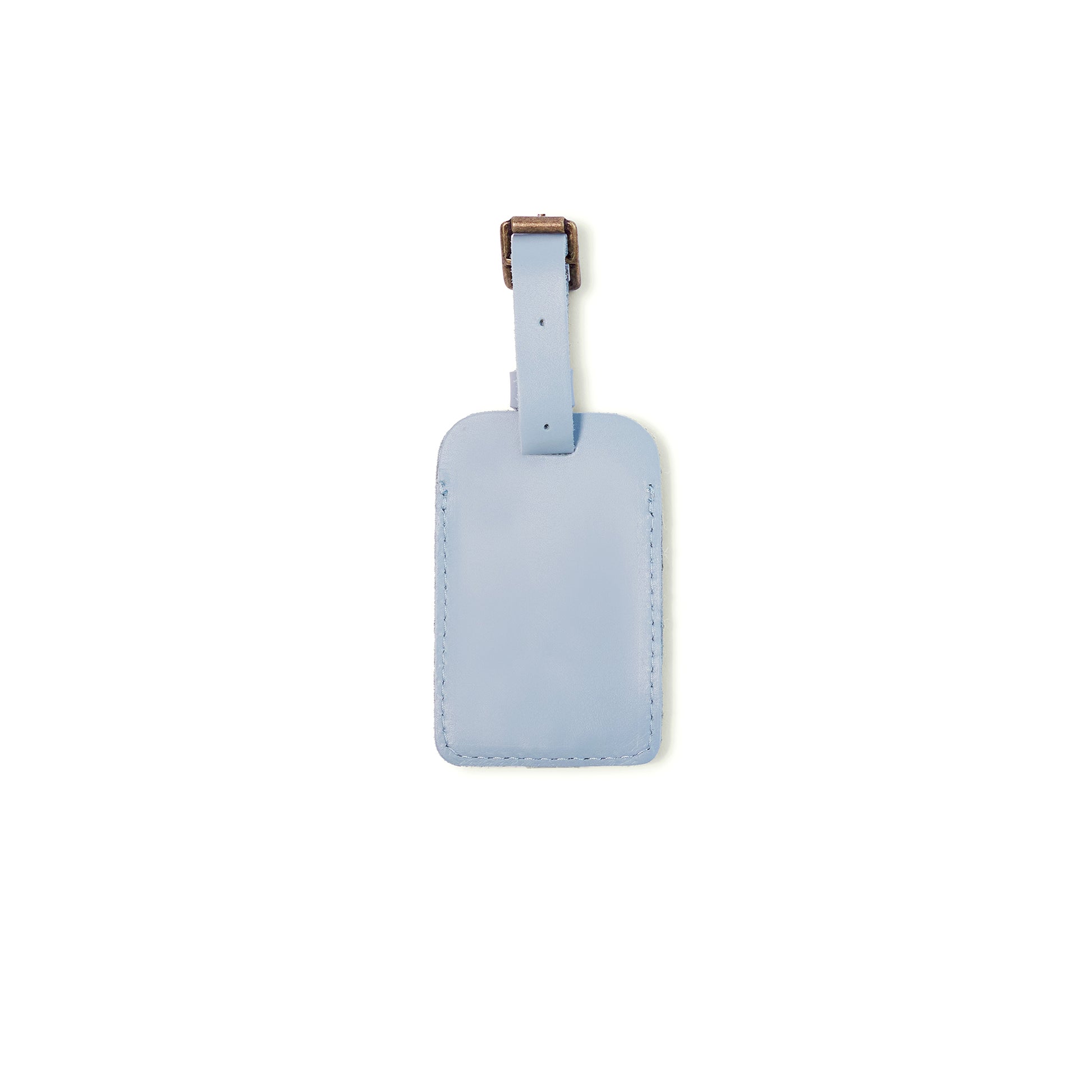 Miles leather luggage tag - Aqua Sky – Antelo