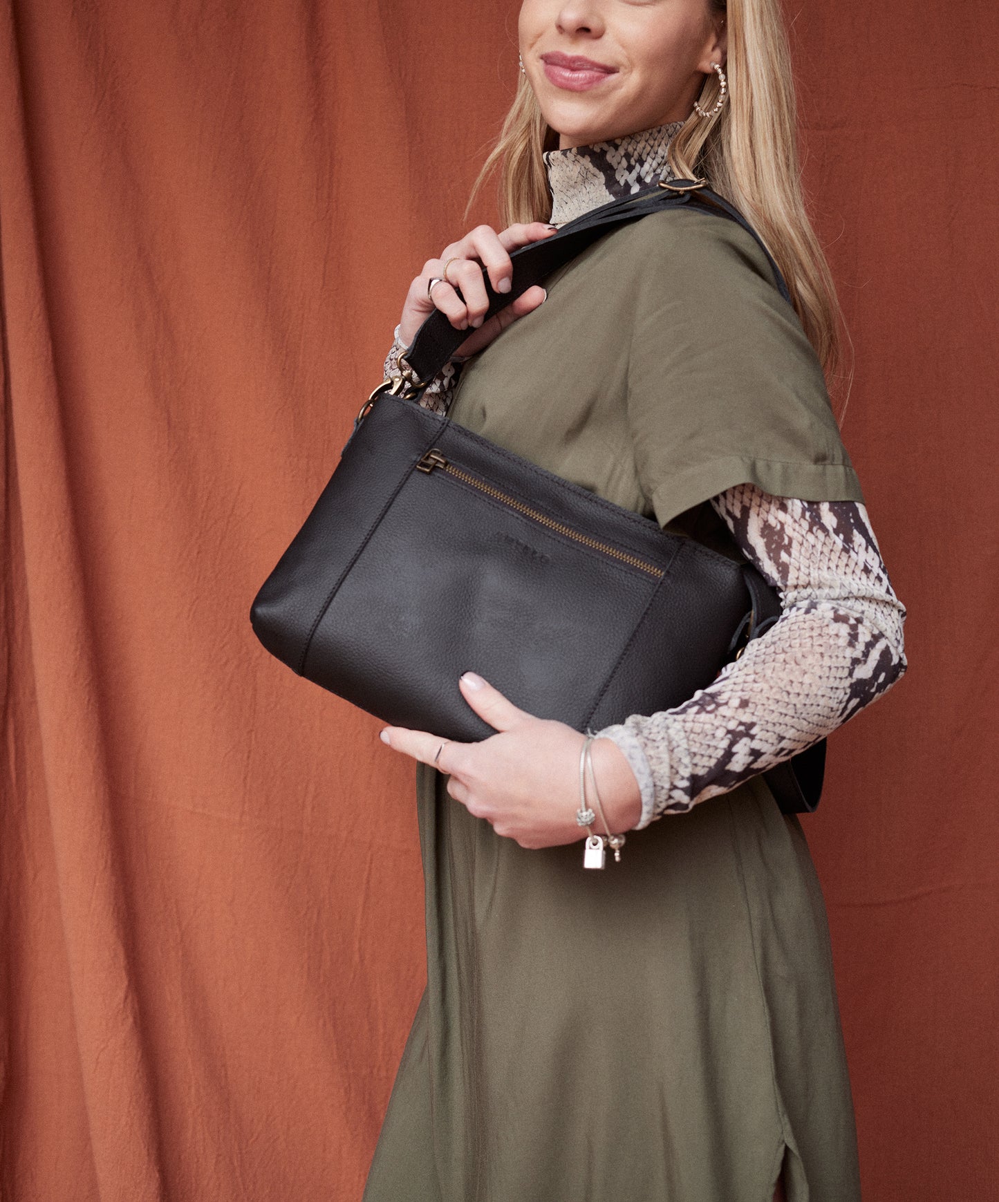 Margo Leather Crossbody + Shoulder Strap