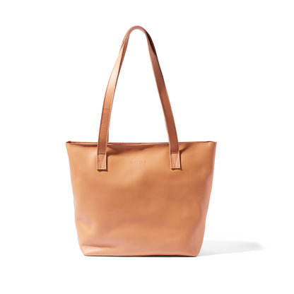 Emmy unlined Leather Tote with Zip