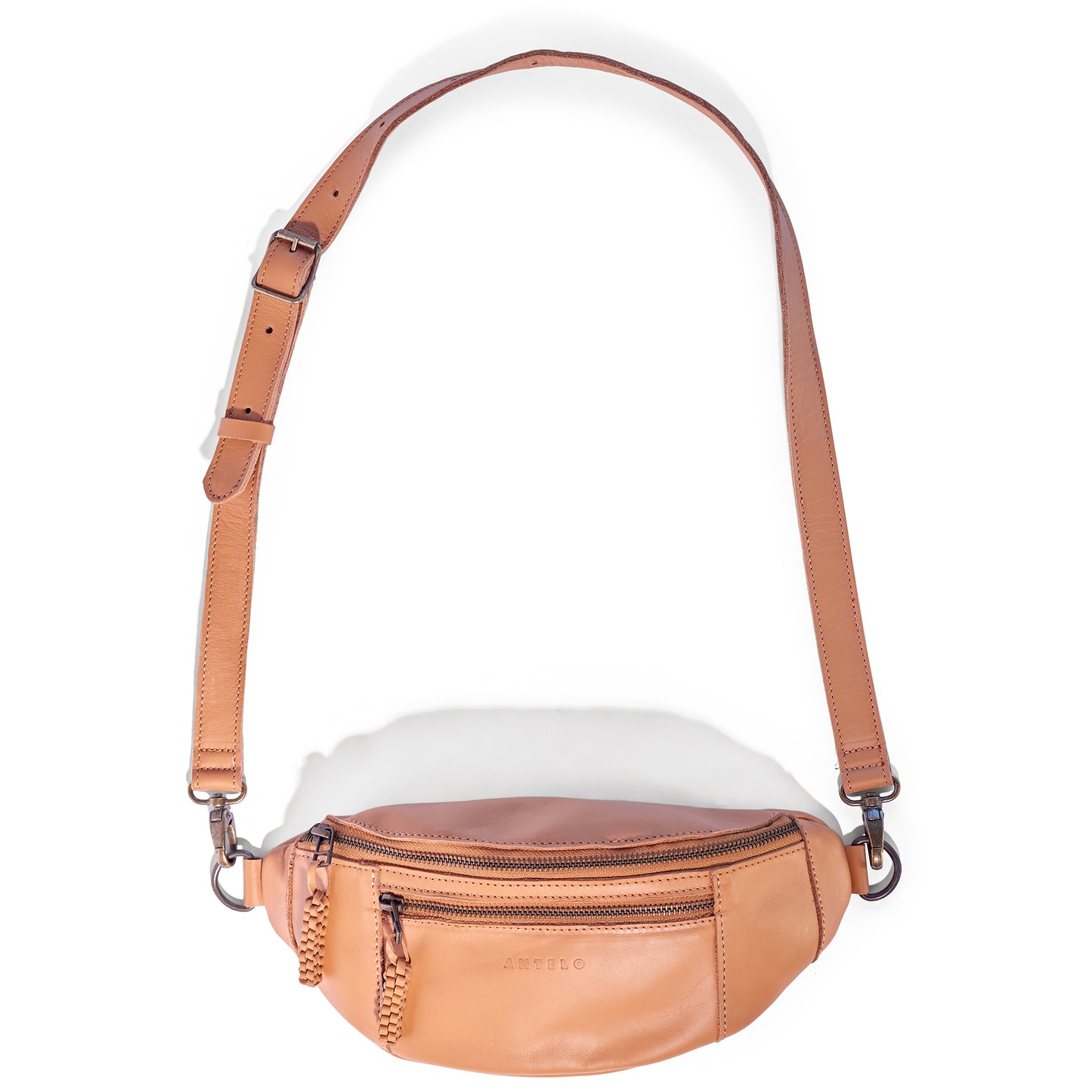 River adjustable leather moon-bag