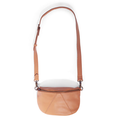 Ruby Classic leather adjustable moon-bag crossbody