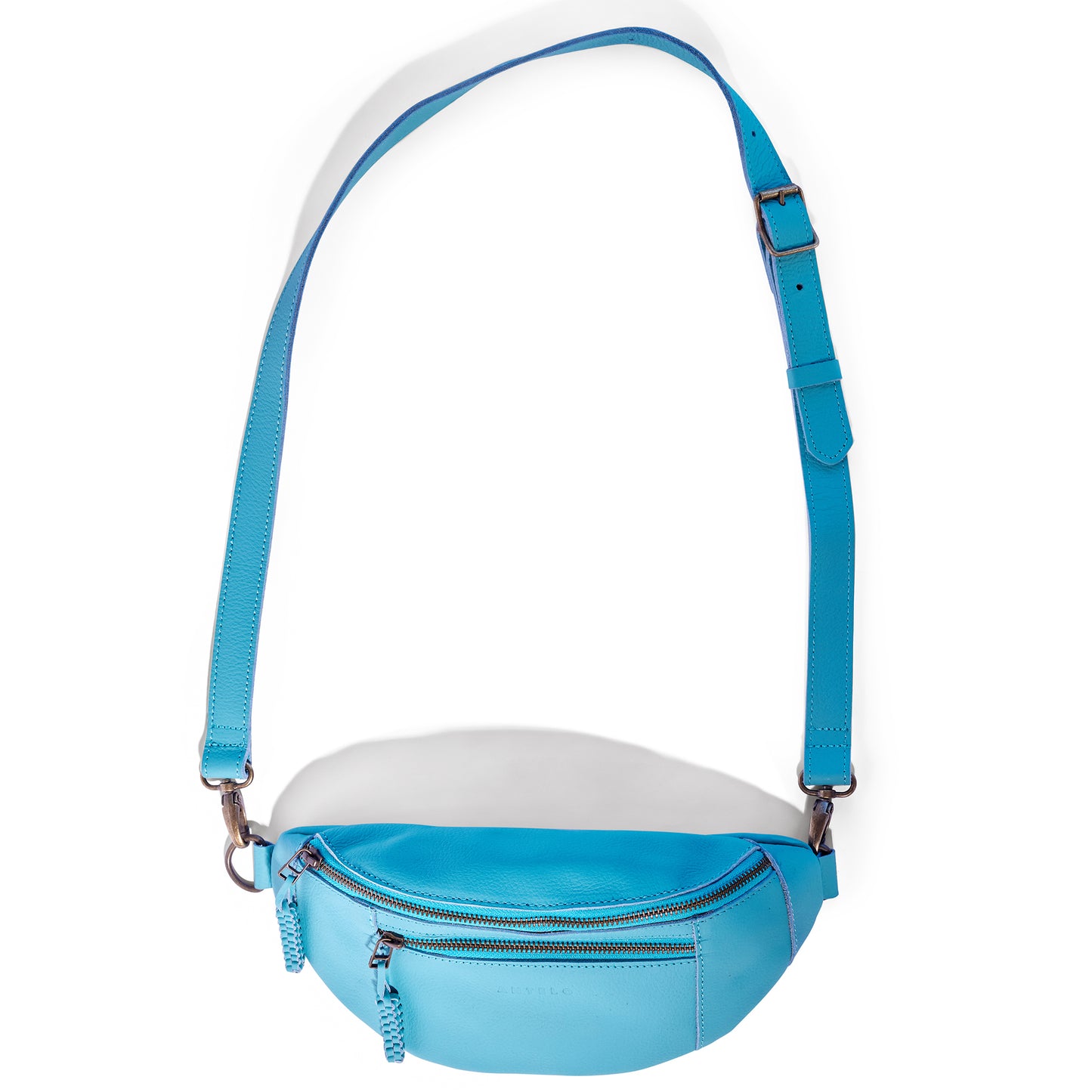 River adjustable leather moon-bag