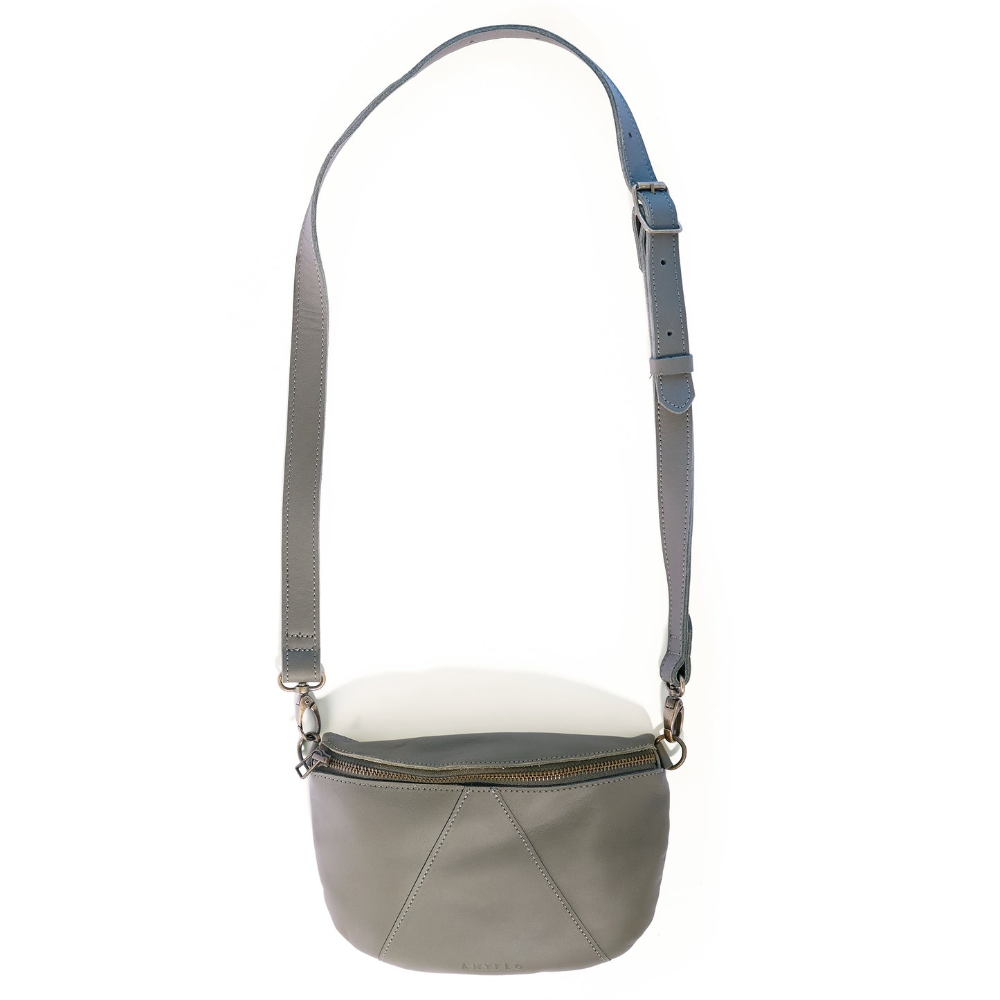 Ruby Classic leather adjustable moon-bag crossbody