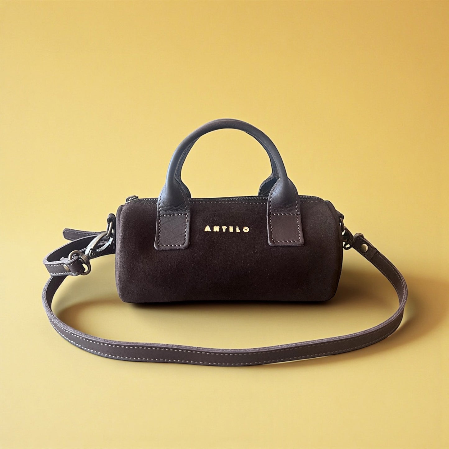 Indo leather mini barrel crossbody
