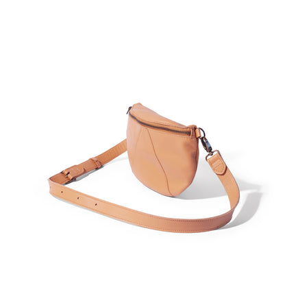 Ruby classic leather adjustable moon-bag crossbody - MINOR FLAW