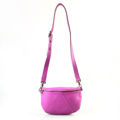 Ruby Classic leather adjustable moon-bag crossbody