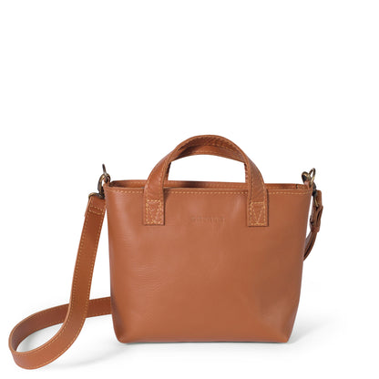Zazi Petite leather crossbody tote