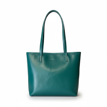 Mezzo Lined Leather Tote with Zip