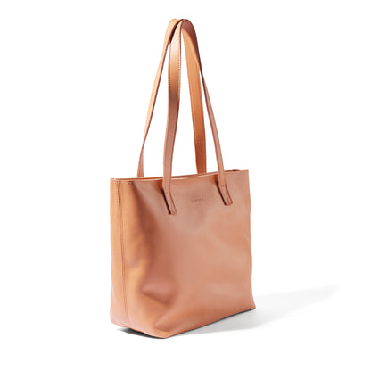 Emmy unlined Leather Tote with Zip - MINOR FLAW