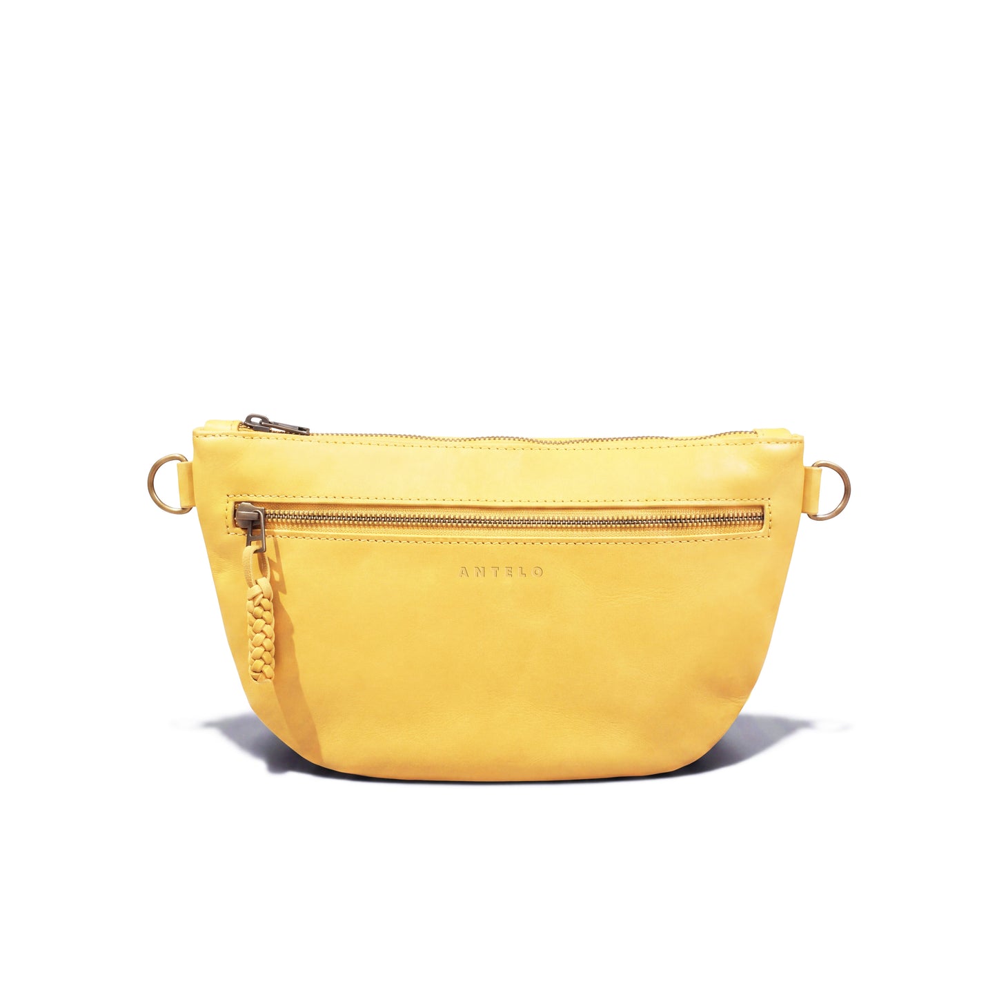 Ayla adjustable half-moon leather crossbody