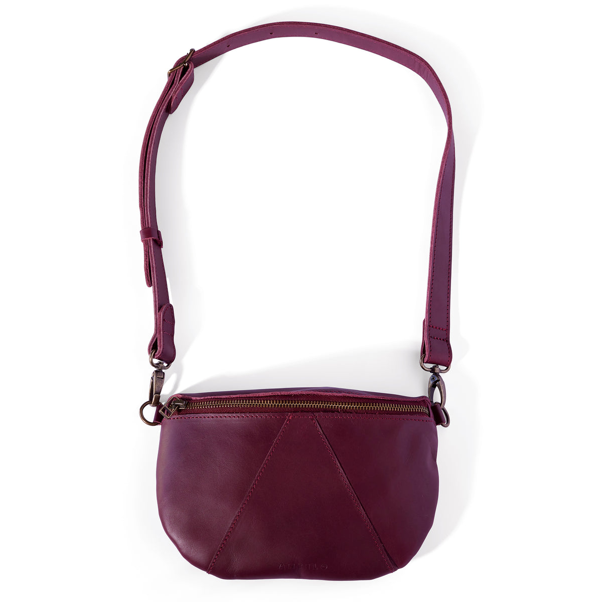 Ruby classic leather adjustable moon-bag crossbody - MINOR FLAW