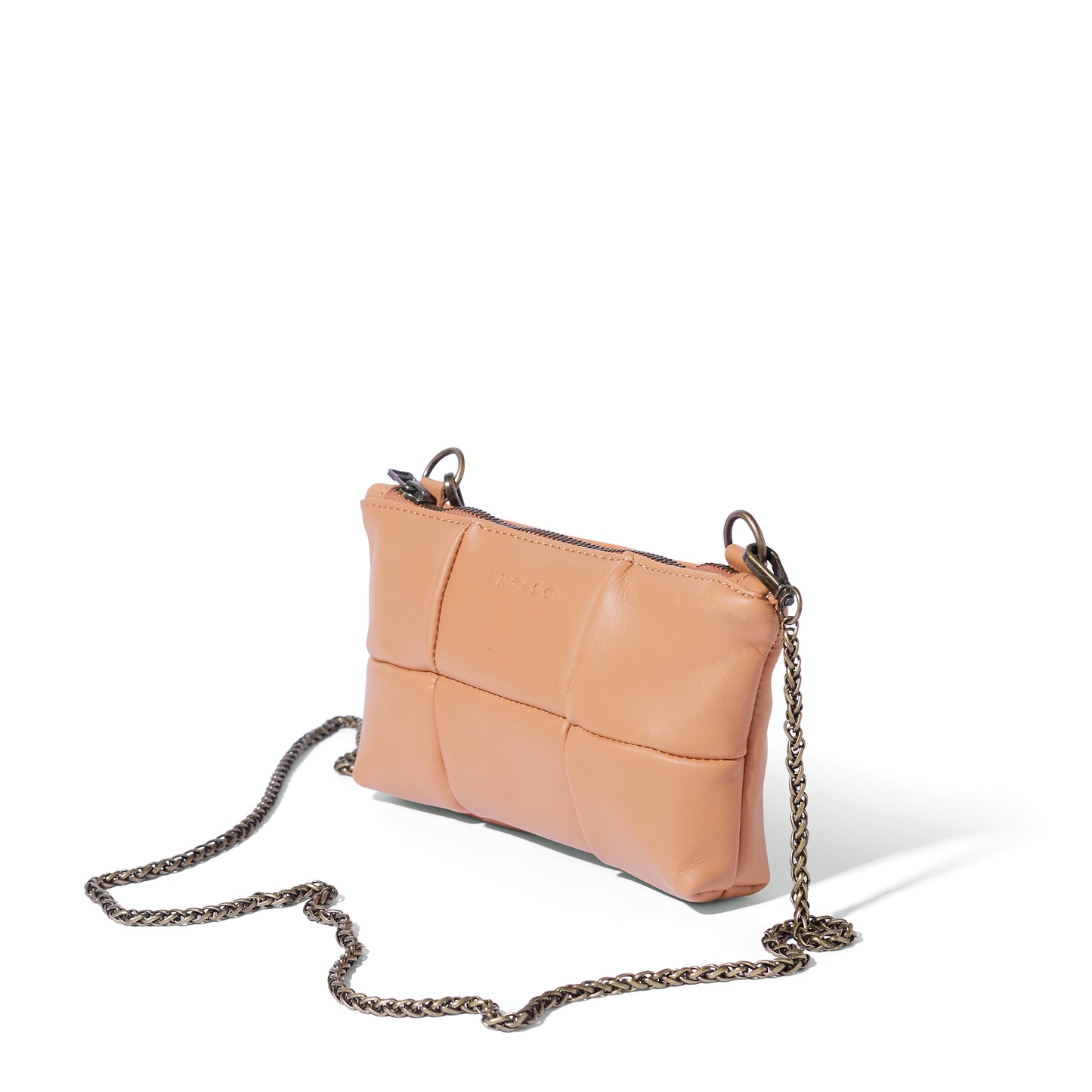 Anouk Checkered Leather Crossbody Clutch