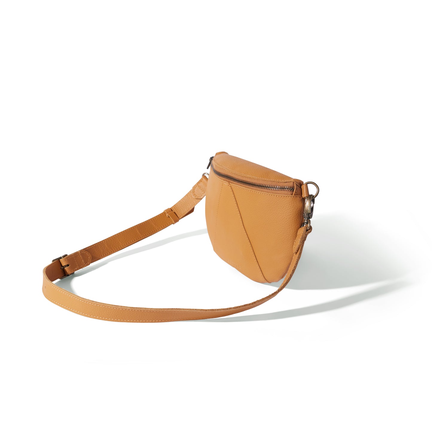 Ruby classic leather adjustable moon-bag crossbody - MINOR FLAW